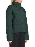 Removable Hood Puffer Logo Jacket