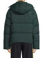 Removable Hood Puffer Logo Jacket