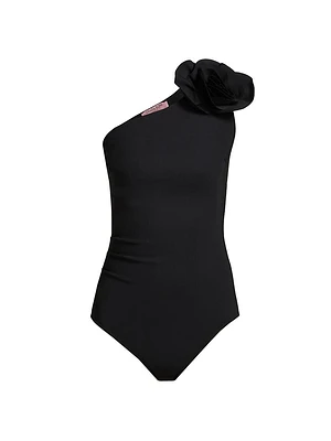 Ghita Rosette One-Shoulder One-Piece Swimsuit