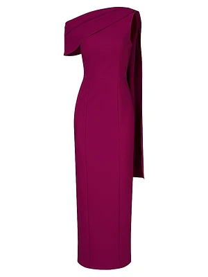 Dominica Asymmetric Crepe Gown
