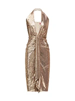 Sya Sequined Halter Midi-Dress