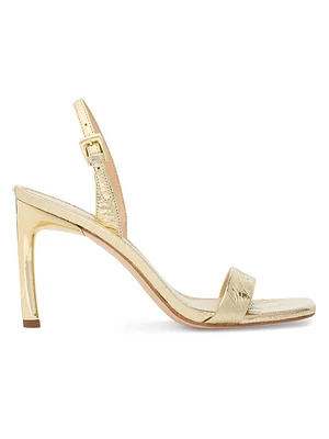Kasia 90MM Metallic Leather Slingback Sandals