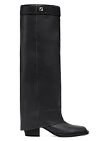 Leather Knee-High Boots