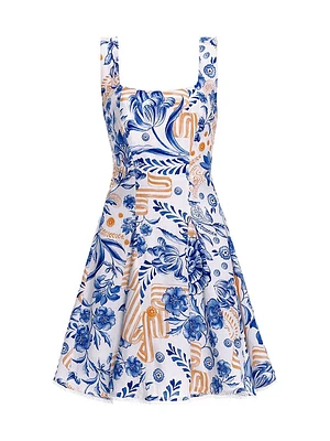 Riveria Radiance Kristen Azure Printed Minidress
