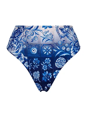 Riveria Radiance Penelope Azure Floral Bikini Bottom