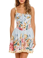 Riveria Radiance Spring Blush Floral Cotton Minidress