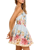 Riveria Radiance Spring Blush Floral Cotton Minidress