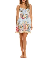 Riveria Radiance Spring Blush Floral Cotton Minidress