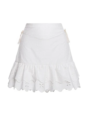 Riveria Radiance Nixi Azure Cotton Miniskirt