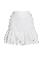 Riveria Radiance Nixi Azure Cotton Miniskirt