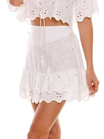 Riveria Radiance Nixi Azure Cotton Miniskirt