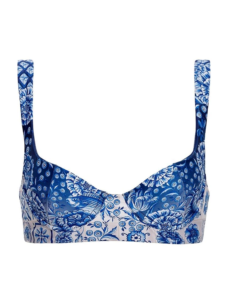 Riveria Radiance Balena Azure Floral Underwire Bikini Top