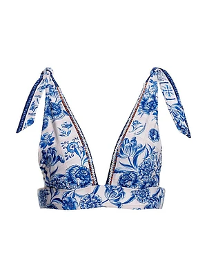 Riveria Radiance Laurie Azure Floral Bikini Top