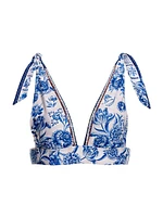 Riveria Radiance Laurie Azure Floral Bikini Top