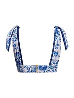 Riveria Radiance Laurie Azure Floral Bikini Top