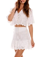 Riveria Radiance Madeira Azure Cotton Blouse
