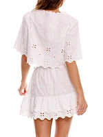 Riveria Radiance Madeira Azure Cotton Blouse