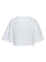 Riveria Radiance Madeira Azure Cotton Blouse