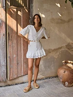 Riveria Radiance Madeira Azure Cotton Blouse