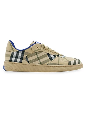 Terrace Check Cotton-Blend Sneakers