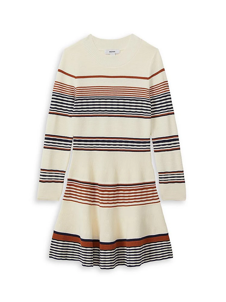 Little Girl's & Remi Striped Knit Long-Sleeve Dress