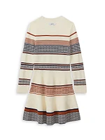 Little Girl's & Remi Striped Knit Long-Sleeve Dress