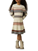 Little Girl's & Remi Striped Knit Long-Sleeve Dress