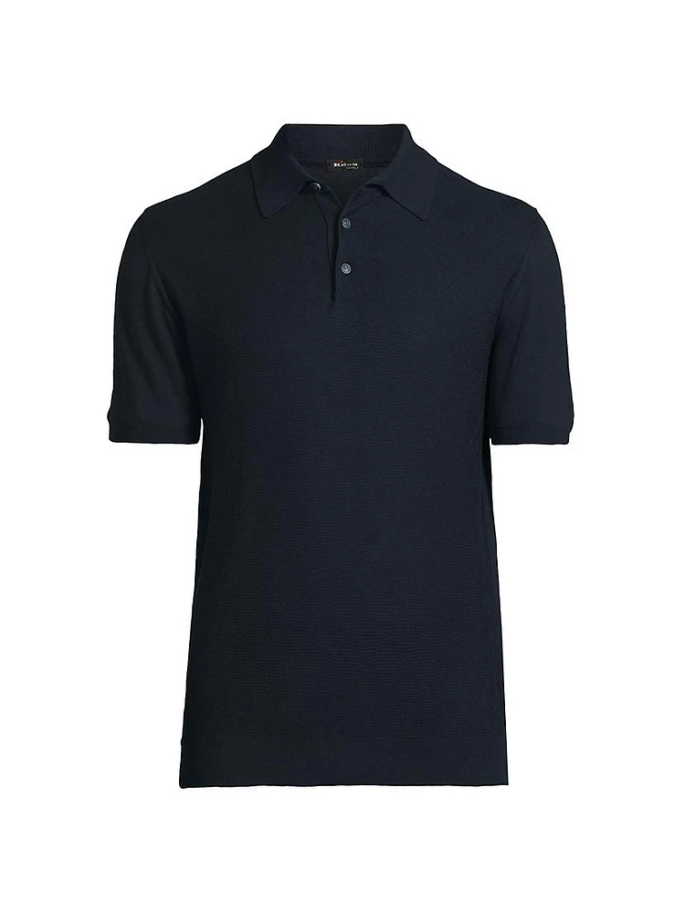 Diamond Weave Polo Shirt