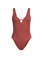 Celine Textured O-Ring One-Piece Swimsuit