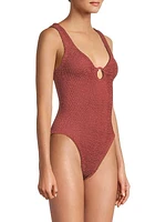 Celine Textured O-Ring One-Piece Swimsuit