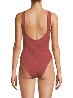 Celine Textured O-Ring One-Piece Swimsuit