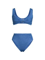 Jamie Textured High-Waisted Bikini