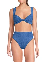 Jamie Textured High-Waisted Bikini