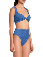 Jamie Textured High-Waisted Bikini