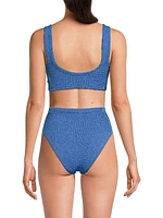 Jamie Textured High-Waisted Bikini