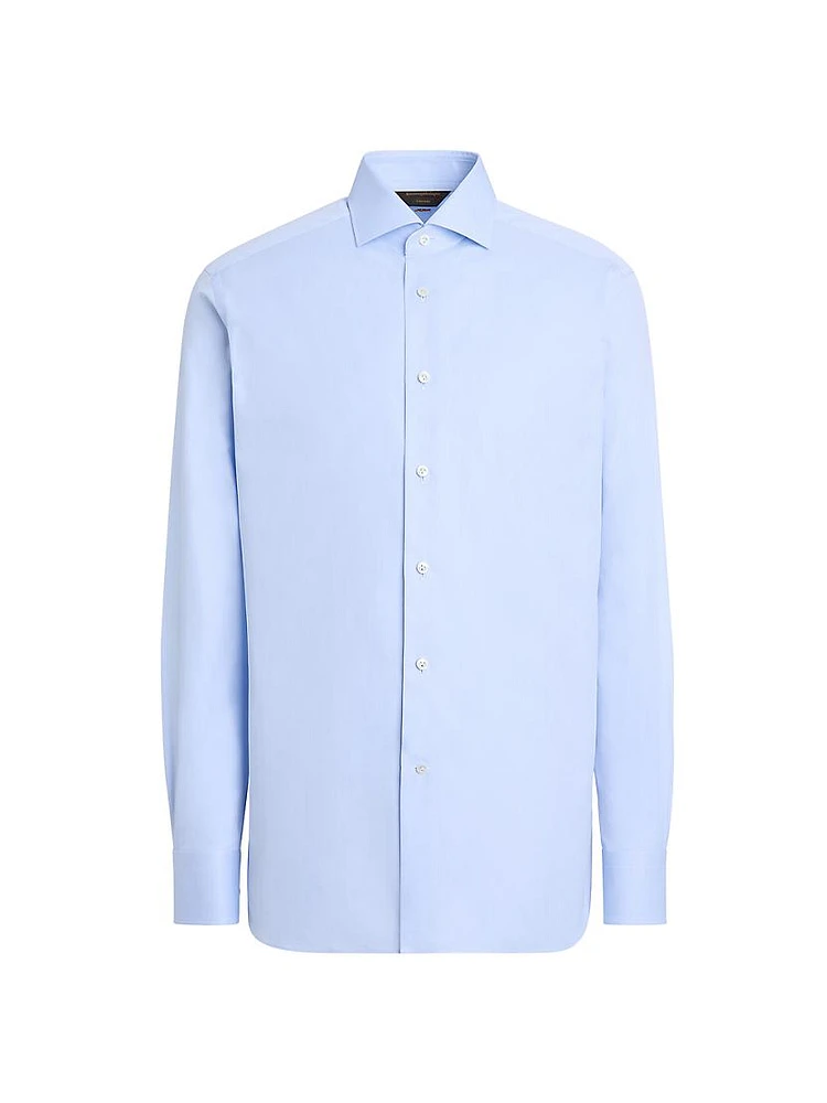 Sea Island Cotton Long-Sleeve Tailoring Shirt