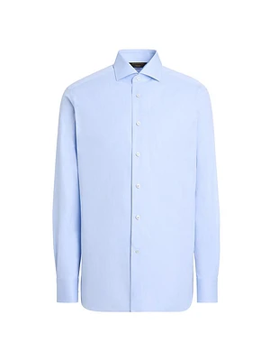 Sea Island Cotton Long-Sleeve Tailoring Shirt