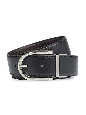 Smooth Leather Reversible Belt