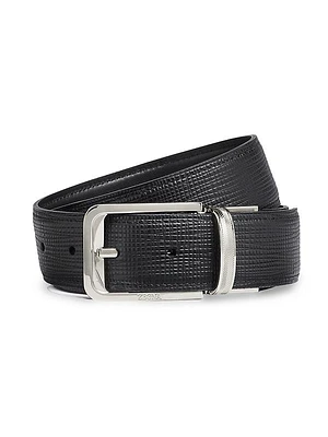 Paglia Engraved Leather and Reversible Belt