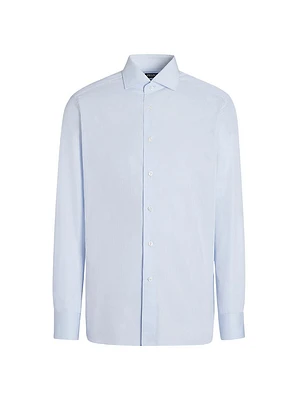 Micro-Striped Centoventimila Cotton Shirt