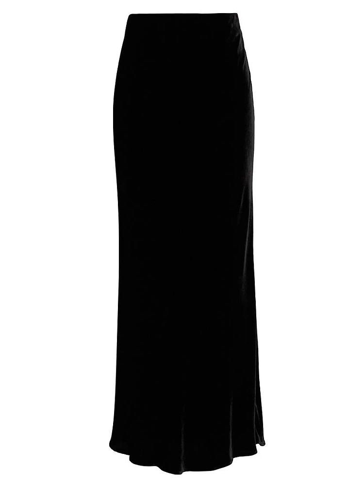 Zeta Velvet Maxi Skirt