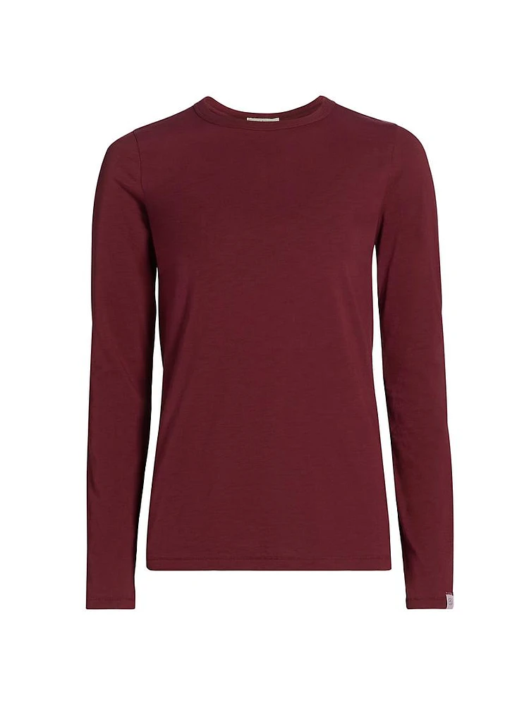 The Slub Cotton Crewneck Long-Sleeve T-Shirt