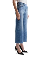 Saige Mid-Rise Stretch Cropped Wide-Leg Jeans