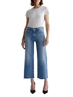 Saige Mid-Rise Stretch Cropped Wide-Leg Jeans