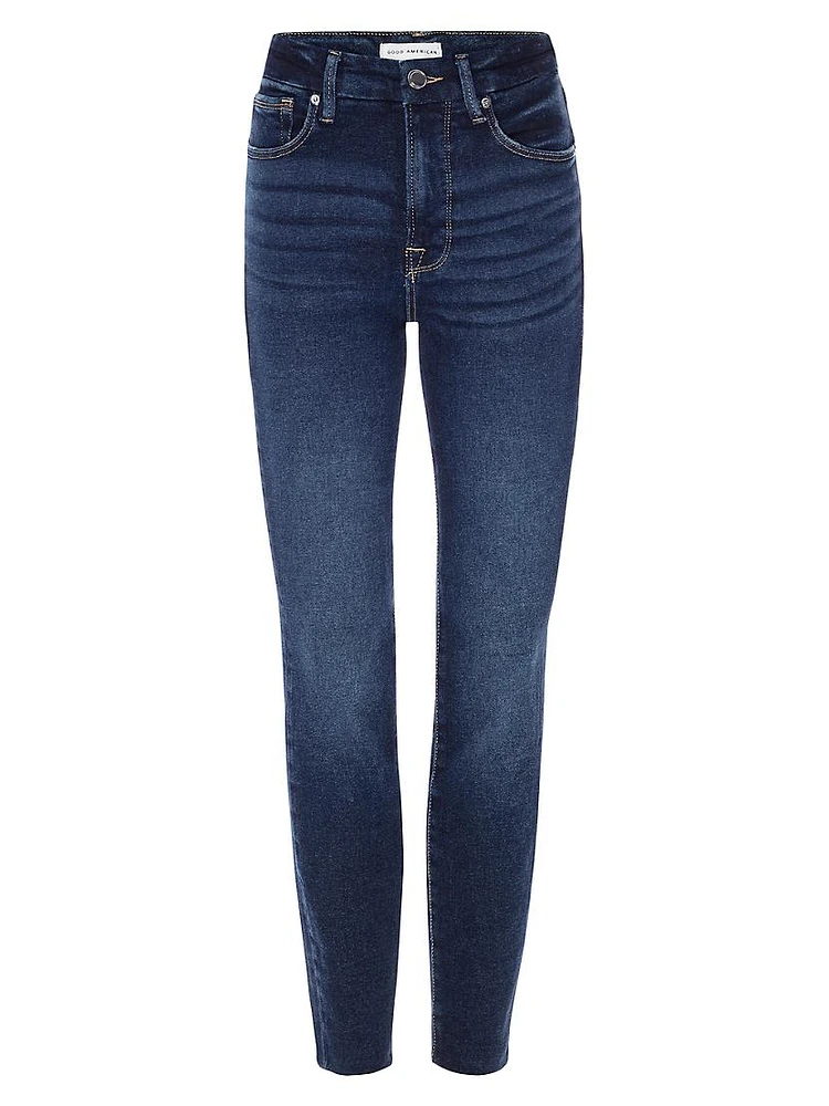 Good Legs Raw Hem Skinny Jeans