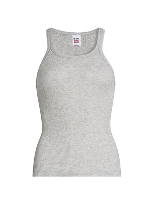 Ribbed Cotton-Blend Tank