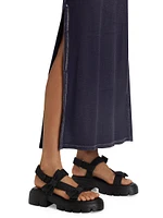 Cotton Knit Short-Sleeve Polo Dress