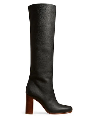 Willow 90MM Leather Knee-High Boots