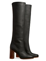 Willow 90MM Leather Knee-High Boots