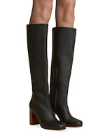 Willow 90MM Leather Knee-High Boots